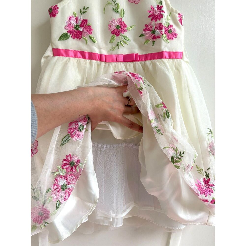 Jona Michelle Girls 6 Dress Bundle Pink White Floral Tulle Cardigan Formal Gown - Picture 5 of 12
